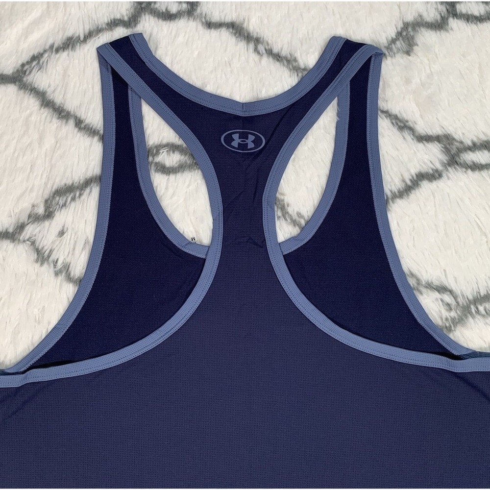 UNDER ARMOUR Project Rock Gym Tank Shirt Navy Blue Men's M *NEW* 1380109-410 $55 - Picture 9 of 9